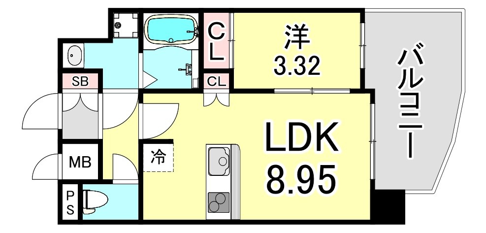 セレニテ甲子園プリエの間取り