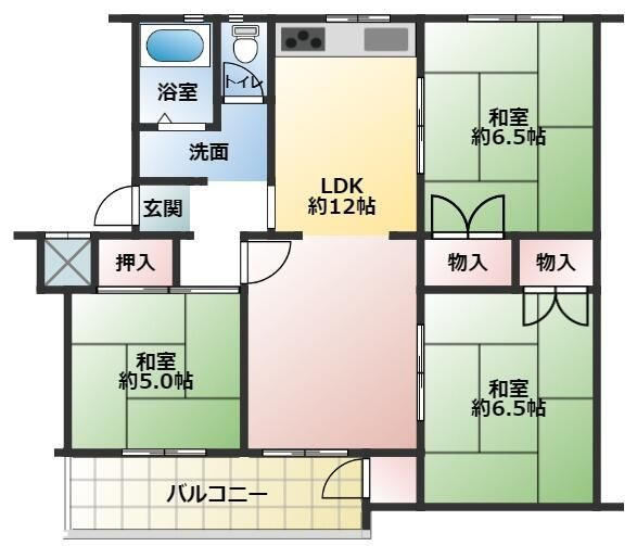高倉台10団地46号棟の間取り
