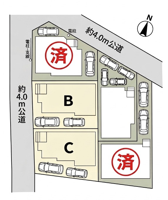 さいたま市桜区栄和第１期 全4棟の区画図