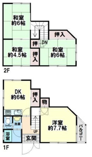 【間取り】 | 尼崎市常松１丁目中古戸建 | ４DKの間取りでファミリー様や荷物の多い方におすすめです♪南西向きで陽当たり良好です！！