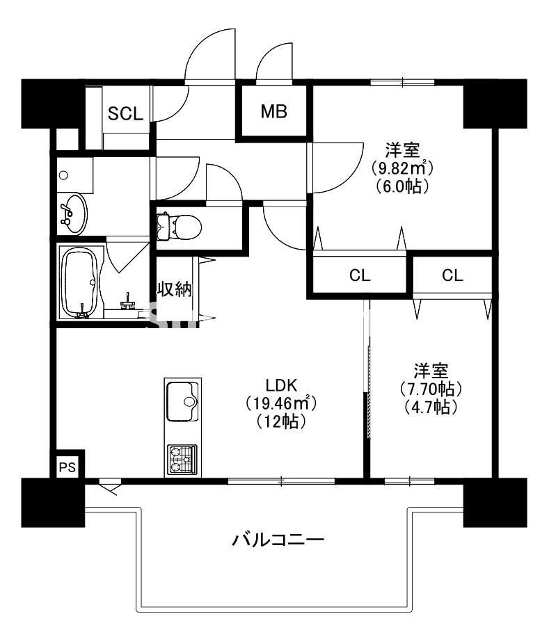 MODERN PALAZZO 博多デュオグランデWestの間取り