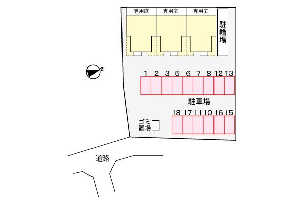 ネオ　ハイム　摂津の区画図