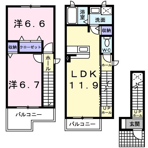 ネオ　ハイム　摂津の間取り
