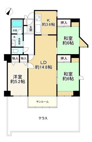 【間取り】 | ☆千里山ロイヤルマンション2番街D棟