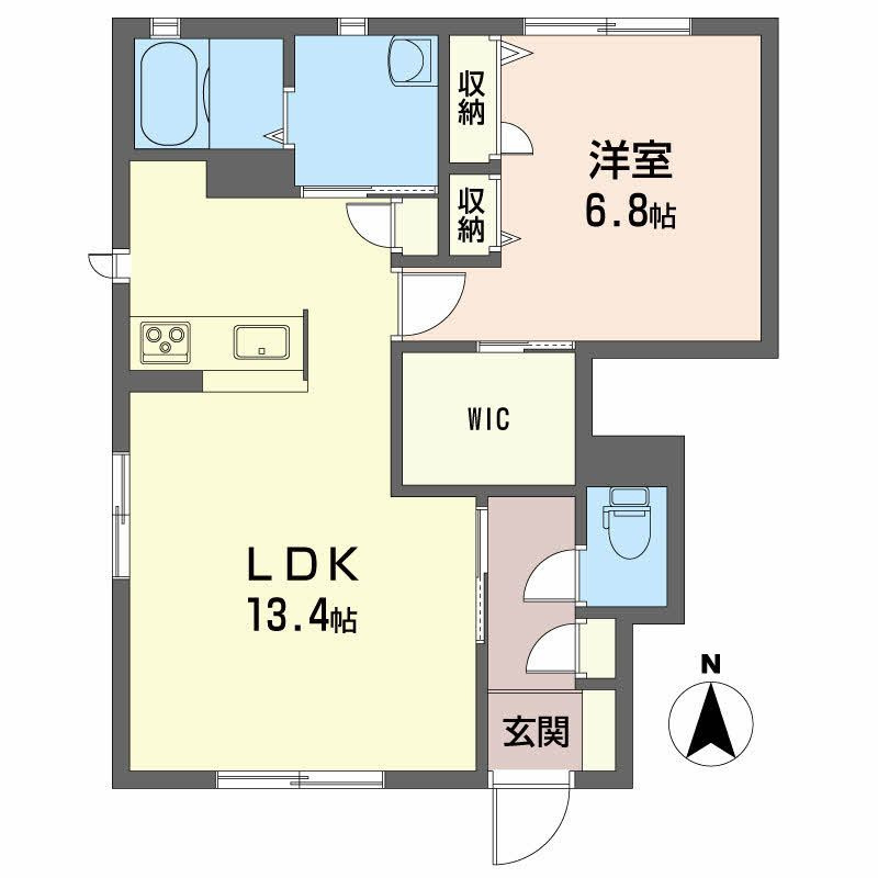 Ｕ．Ｔ．Ｓ．金栄 Ａ棟の間取り