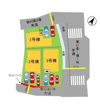 【区画図】 | 糟屋郡宇美町井野5期　1号棟（全3棟）【仲介手数料無料・0円】 | 区画図です。1号棟