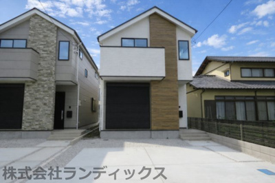 【外観】 | 昭島市緑町５丁目新築　２号棟 | カースペース２台分あり　建物完成済み