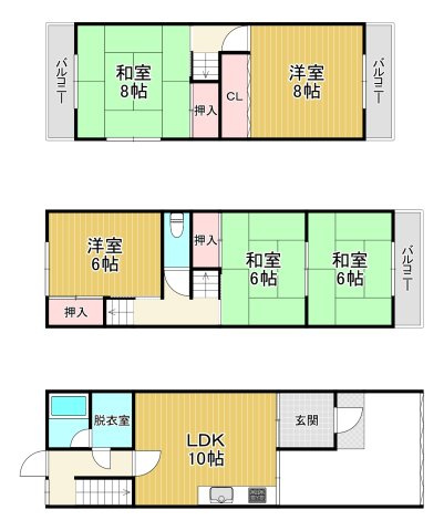 【間取り】 | 野江３丁目戸建
