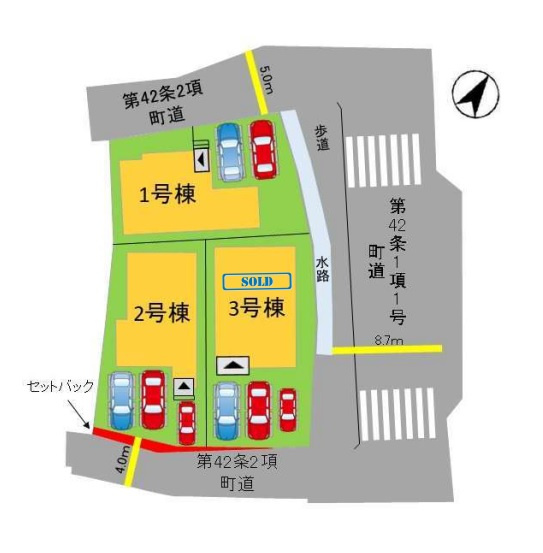 【区画図】 | 糟屋郡宇美町井野5期　2号棟（全3棟）【仲介手数料無料・0円】 | 区画図です。2号棟