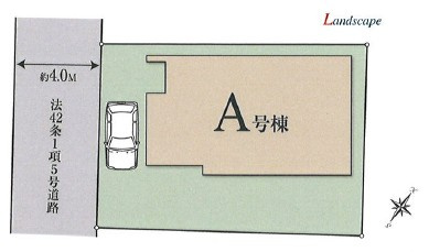 所沢市若狭　全1棟　新築戸建の区画図