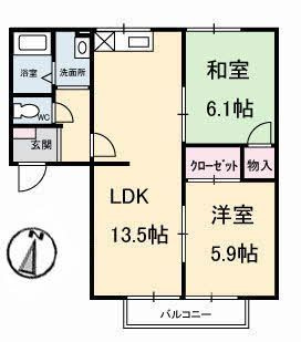 イーストパーク坂本 Ａ棟の間取り