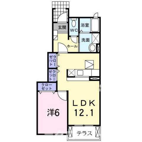 メゾン　ハナブサ　Ａの間取り