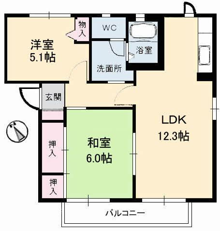 ローズタウン ２番館の間取り