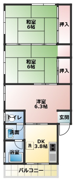 東宝ハイツⅡの間取り