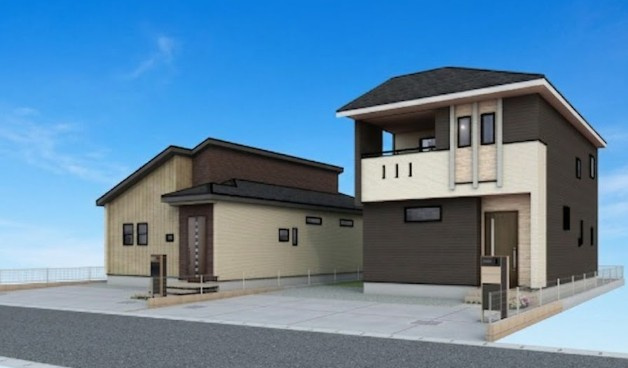 川越市天沼新田2期　全2棟　新築戸建　の外観パース
