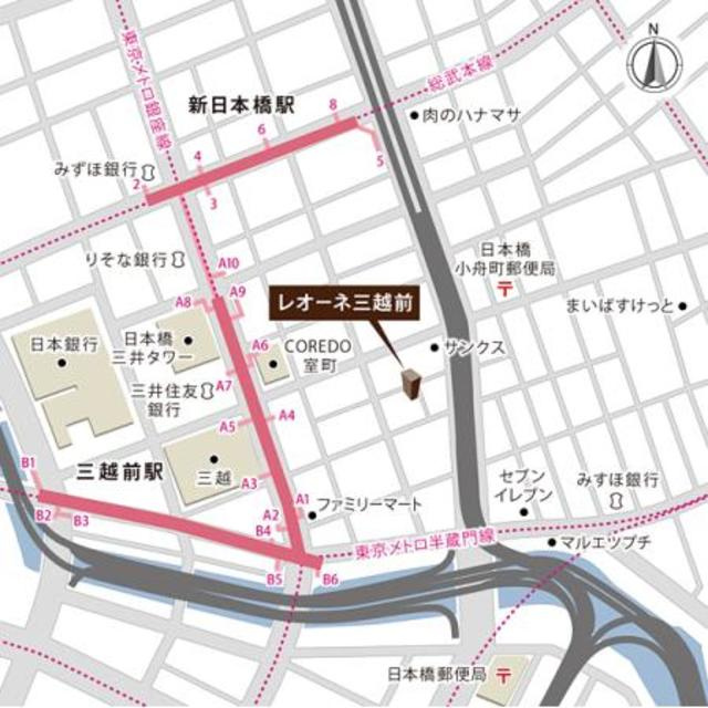 レオーネ三越前の地図