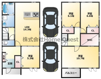 【間取り】 | FP戸建賃貸高安町南三丁目