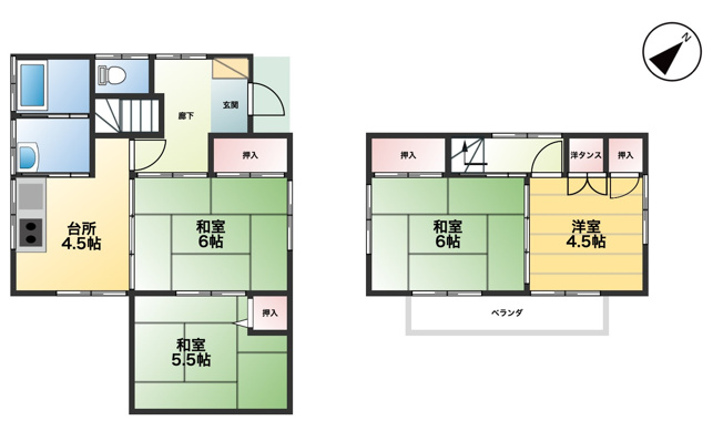 【間取り】 | 鴻巣市小松1丁目　中古戸建