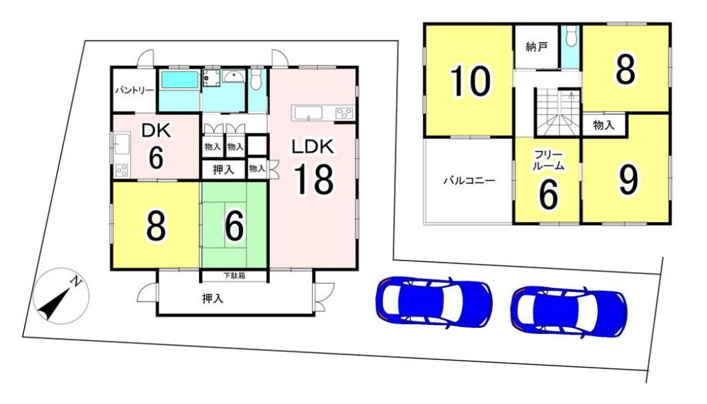 加古川市加古川町北在家　　中古戸建の間取り