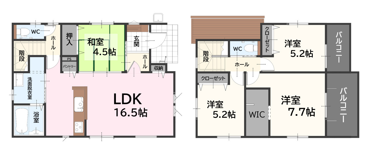 古賀市千鳥6丁目5期の間取り