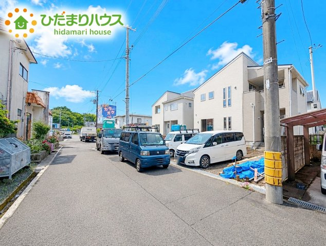 いわき市自由ケ丘4期　新築戸建　2号棟の前面道路含む現地写真|小学校が近く、お子様の通学も安心ですね☆彡