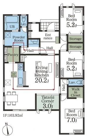 [新築住宅] 深谷市稲荷町北 第3 全3棟の間取り