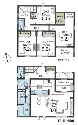 [新築住宅] 深谷市稲荷町北 第3 全3棟の間取り