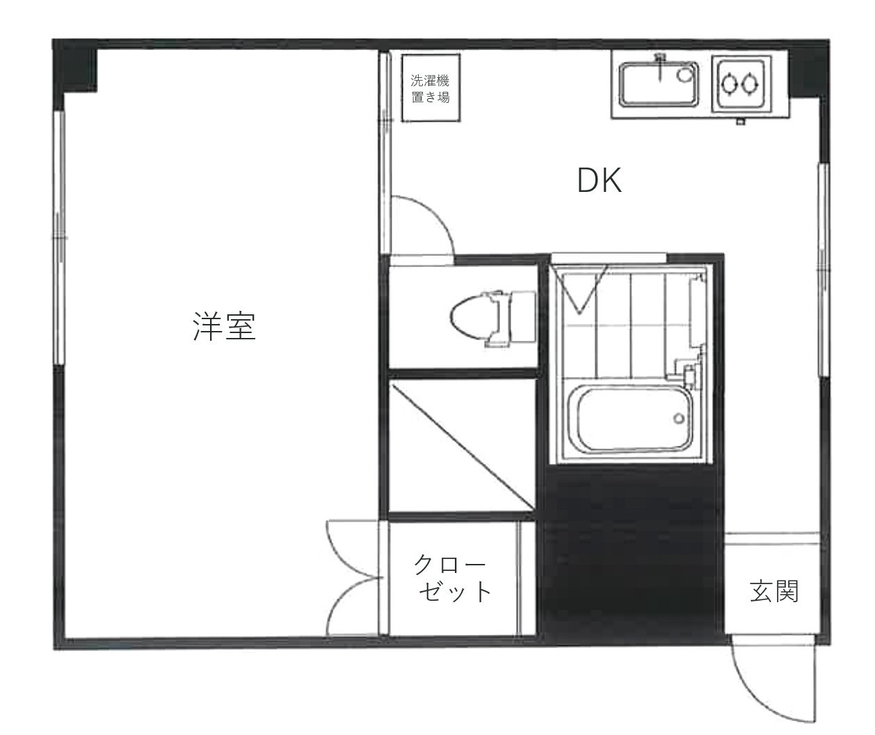 林華ビルの間取り|1K