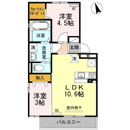 ビエント　B棟の間取り