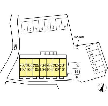 レジデンス平山の区画図