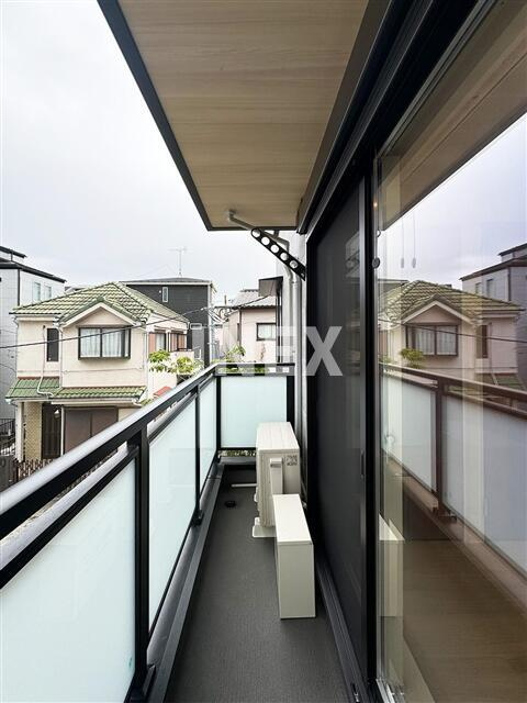 横浜市西区久保町の賃貸マンションのバルコニー