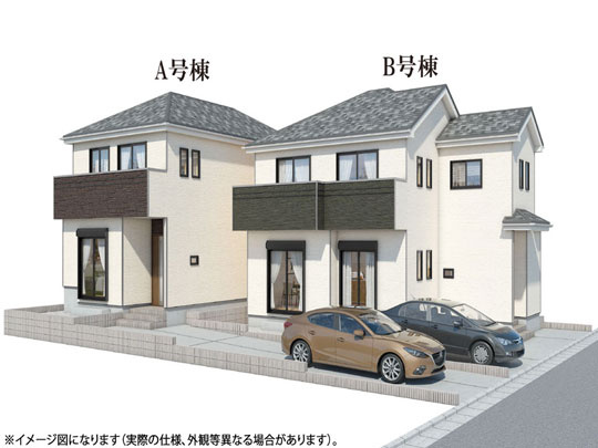 多賀城市丸山1丁目の外観パース