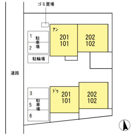 プロムナード アンドゥ　ドゥの区画図