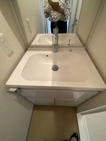 プレスタイル住吉の洗面所|忙しい朝には欠かせない洗面所です