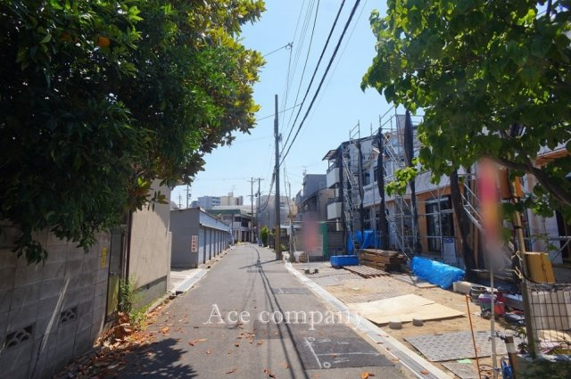 【前面道路含む現地写真】 | 東大阪市西上小阪　【B号棟/全3棟】 | 【前面道路：幅員4ｍ】