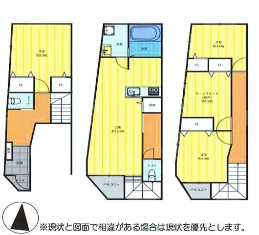 【間取り】 | 城東区東中浜2丁目中古戸建