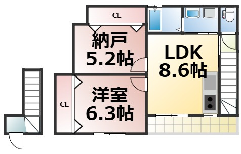 【間取り】 | シティコート桃谷　仲介手数料無料
