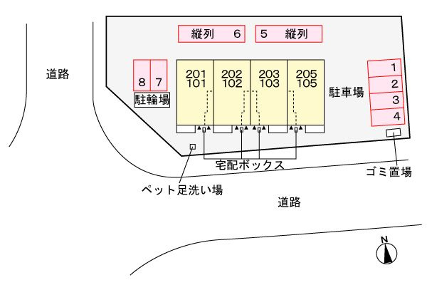 ソルテの駐車場