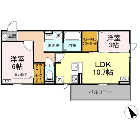 【間取り】 | トリシア野多目Ⅱ