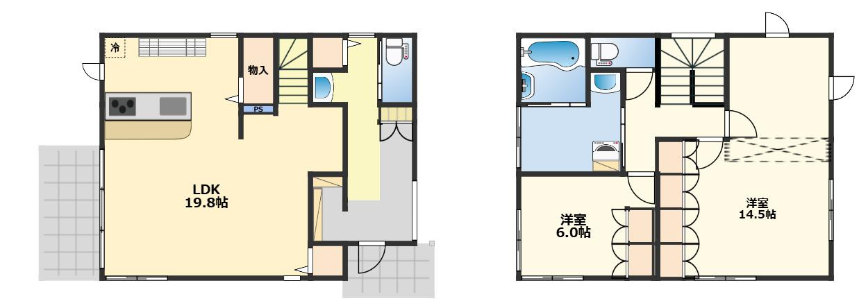 北本市中丸5丁目　中古戸建の間取り