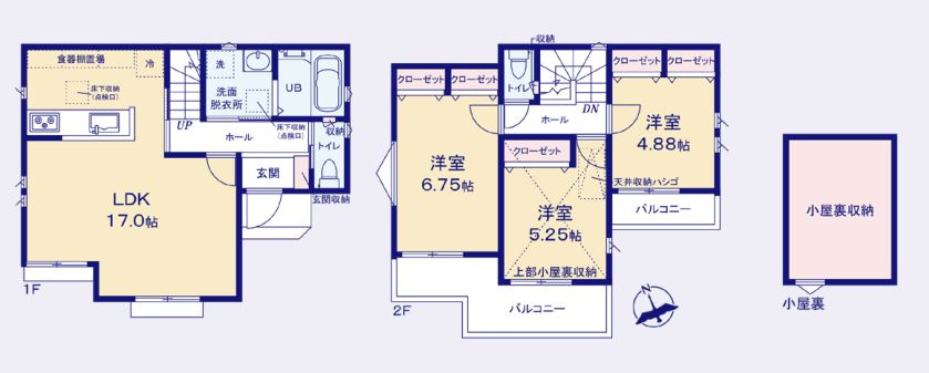 仲介手数料無料　所沢市小手指南6丁目・新築全1棟の間取り