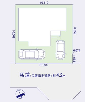 仲介手数料無料　所沢市小手指南6丁目・新築全1棟の区画図