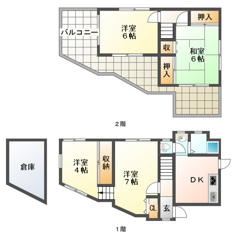 鶴甲戸建の間取り