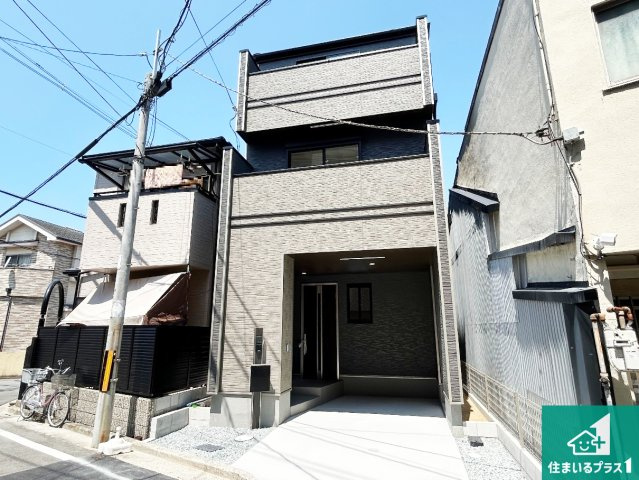 堺市堺区東湊町　新築一戸建ての外観|周辺は落ち着いた街並みの住宅地！子育てがしやすい住環境です！まだ未完成ですが、現地でしかわからない事もございます。是非一度ご覧ください。