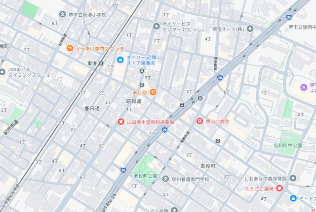 堺市堺区東湊町　新築一戸建ての地図
