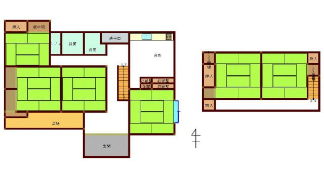 藤岡市三本木　中古850の間取り