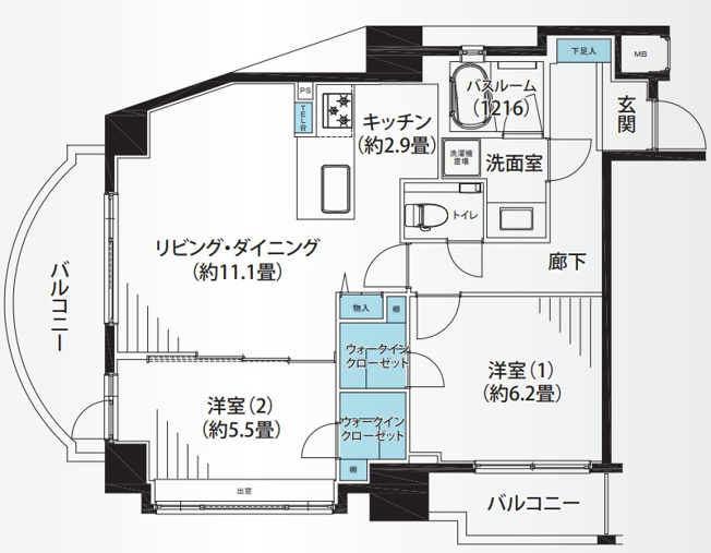 【間取り】 | 朝日マンション白金通り