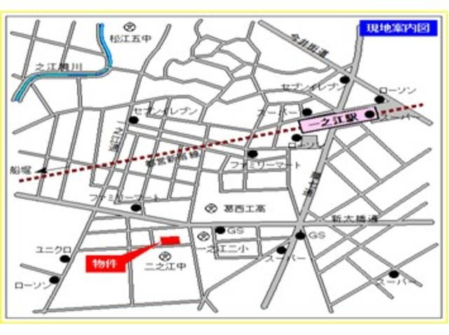 ソシア一之江　Ｄの地図|★案内図★