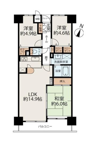 クローバーハイツ南花台の間取り