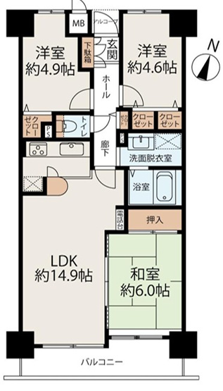 【間取り】 | クローバーハイツ南花台